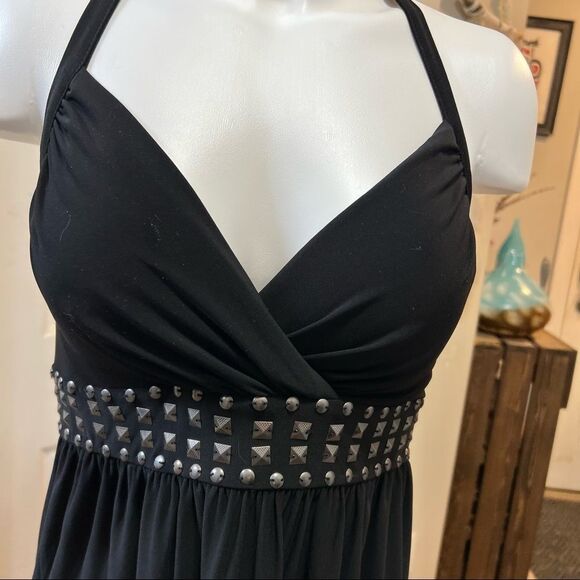 SMART Set Black Studded Dress Size Medium - Picture 3 of 7